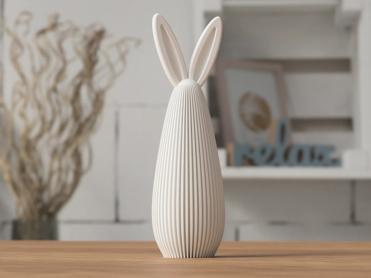 Modern Easter Bunny in White