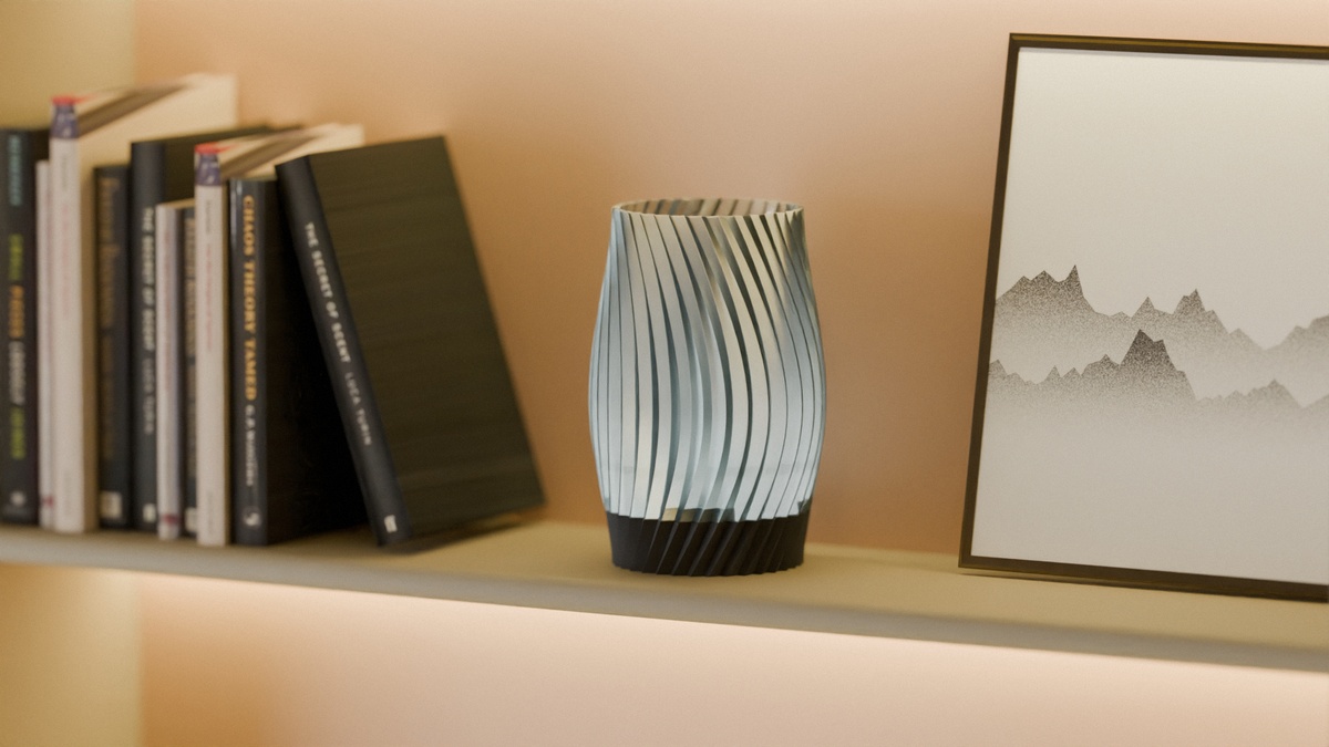 Angled Wavy Lamp