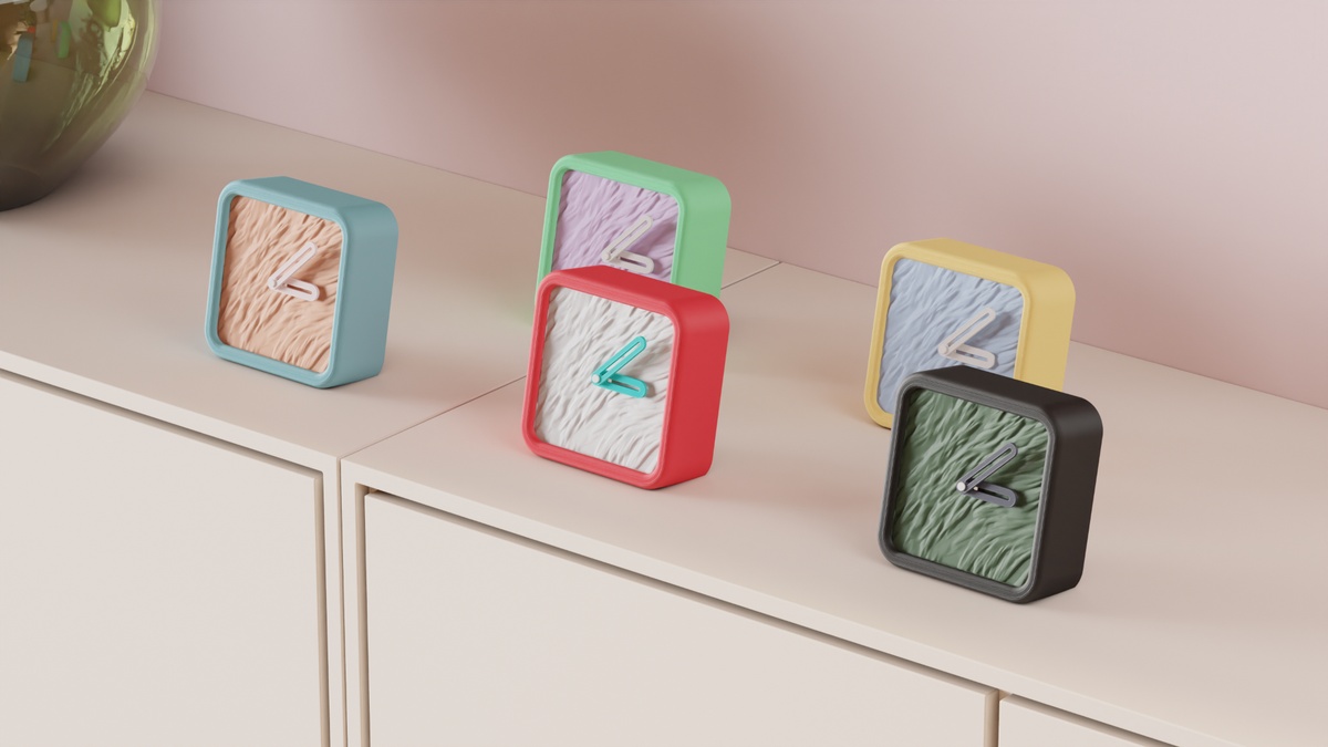 Fur Texture Desktop Clock
