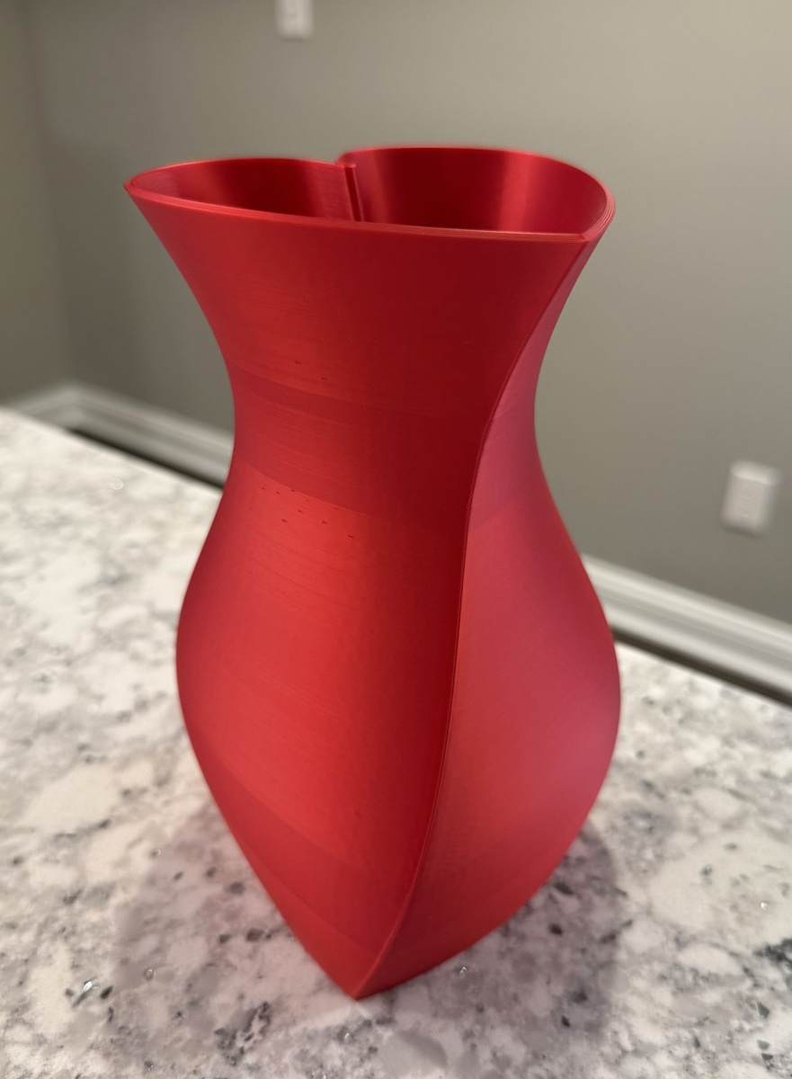 Bright Red Vase