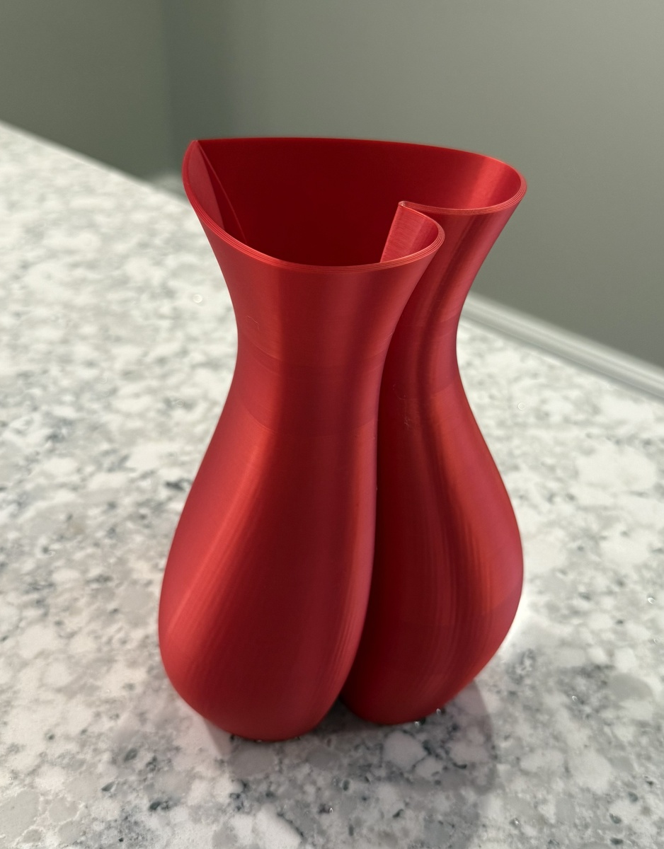 Bright Red Vase