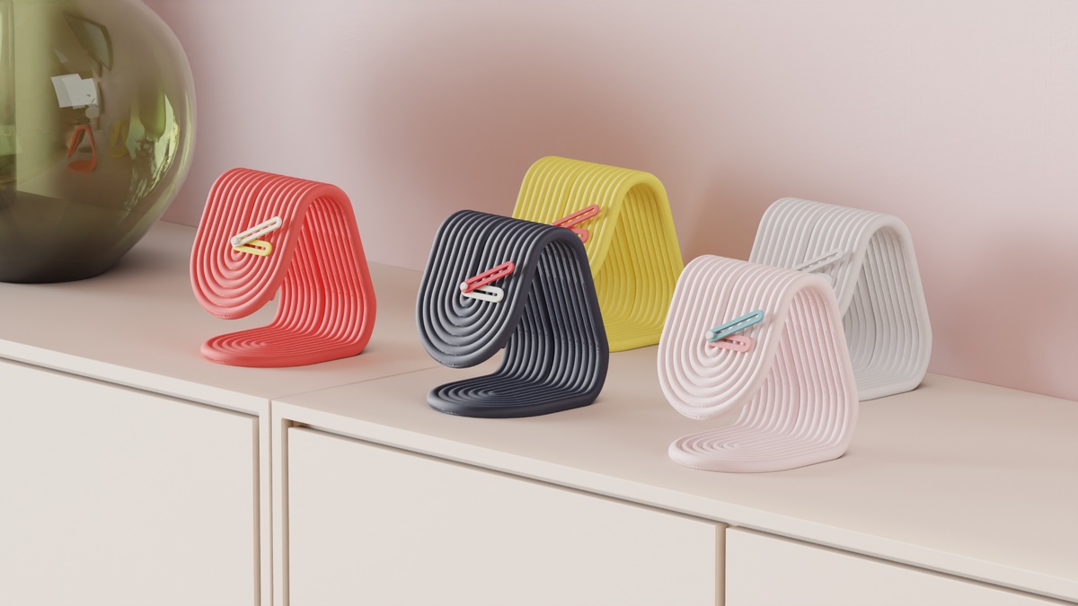 Minimalist Ribbon Desktop Clock