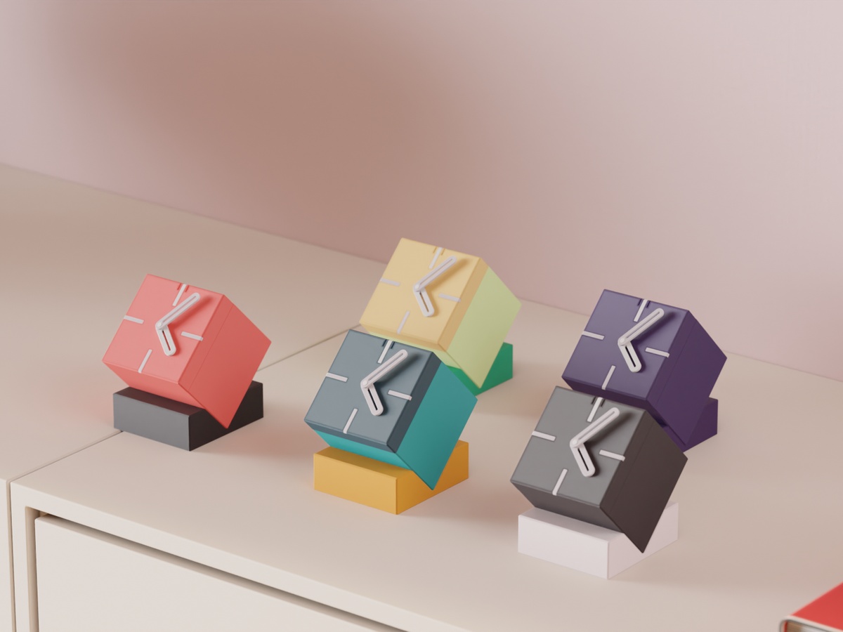 Modern Cube Desktop Clock