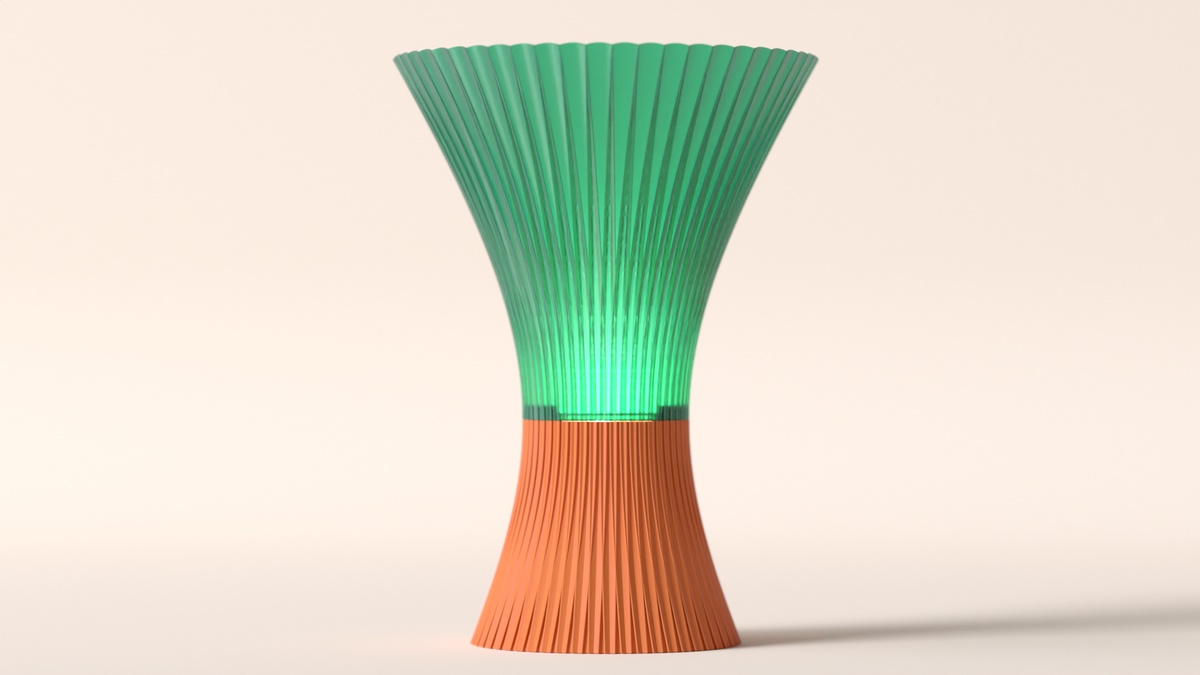 Modern Fluted Lamp
