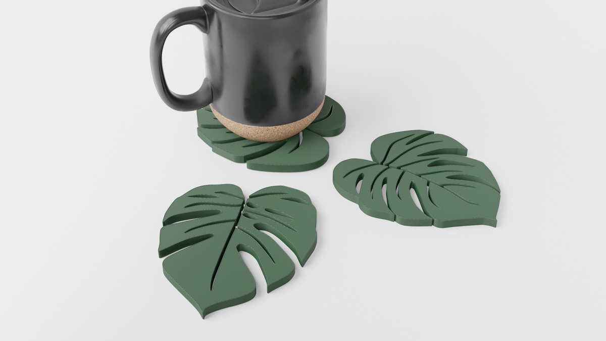 Monstera Leaf Coasters