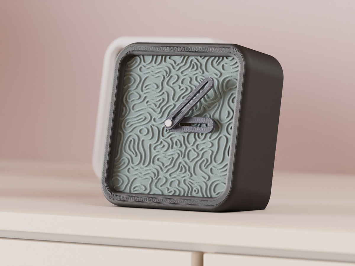 Topographic Face Desktop Clock