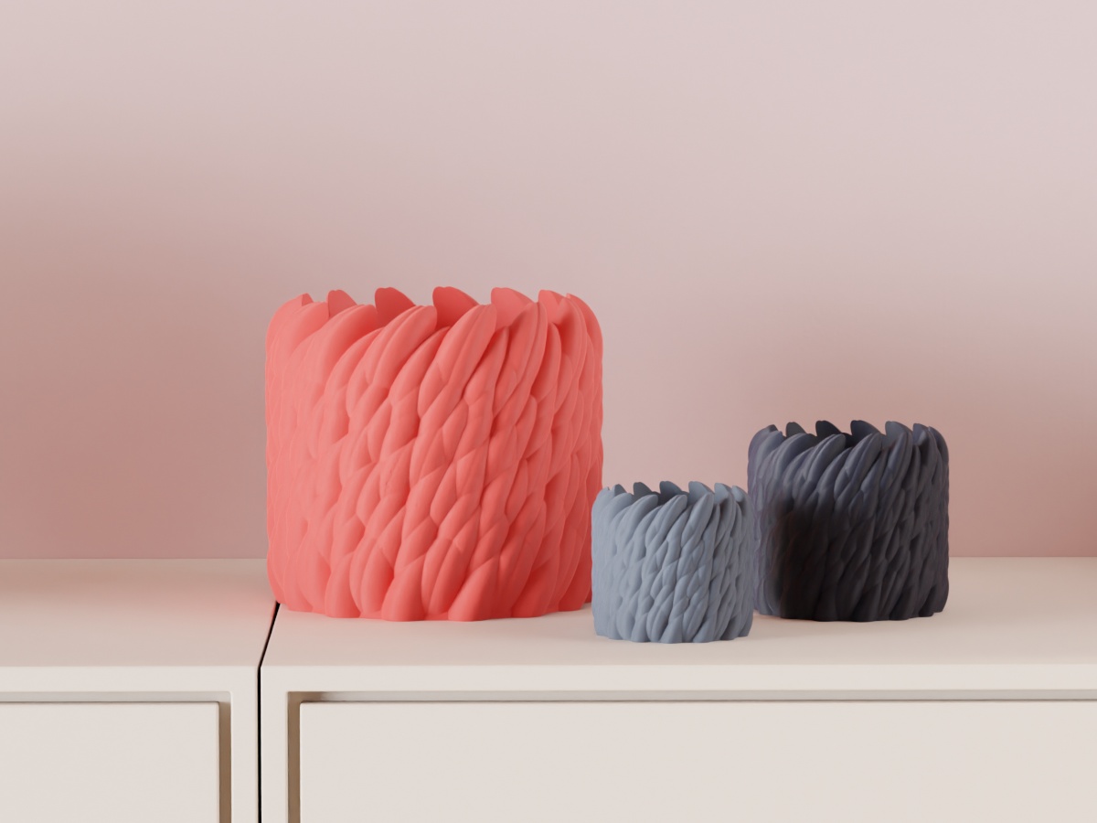 Large Wool Texture Planter