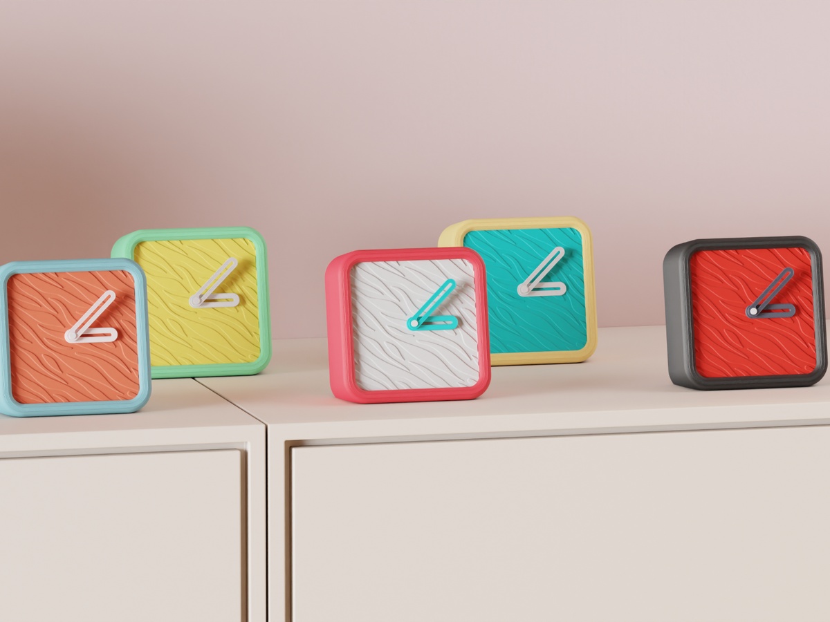 Zebra Pattern Desktop Clock