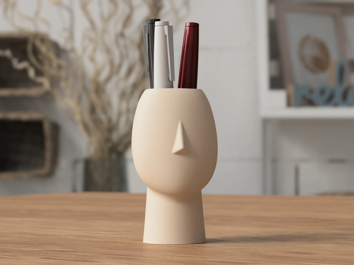 Face Pencil Holder