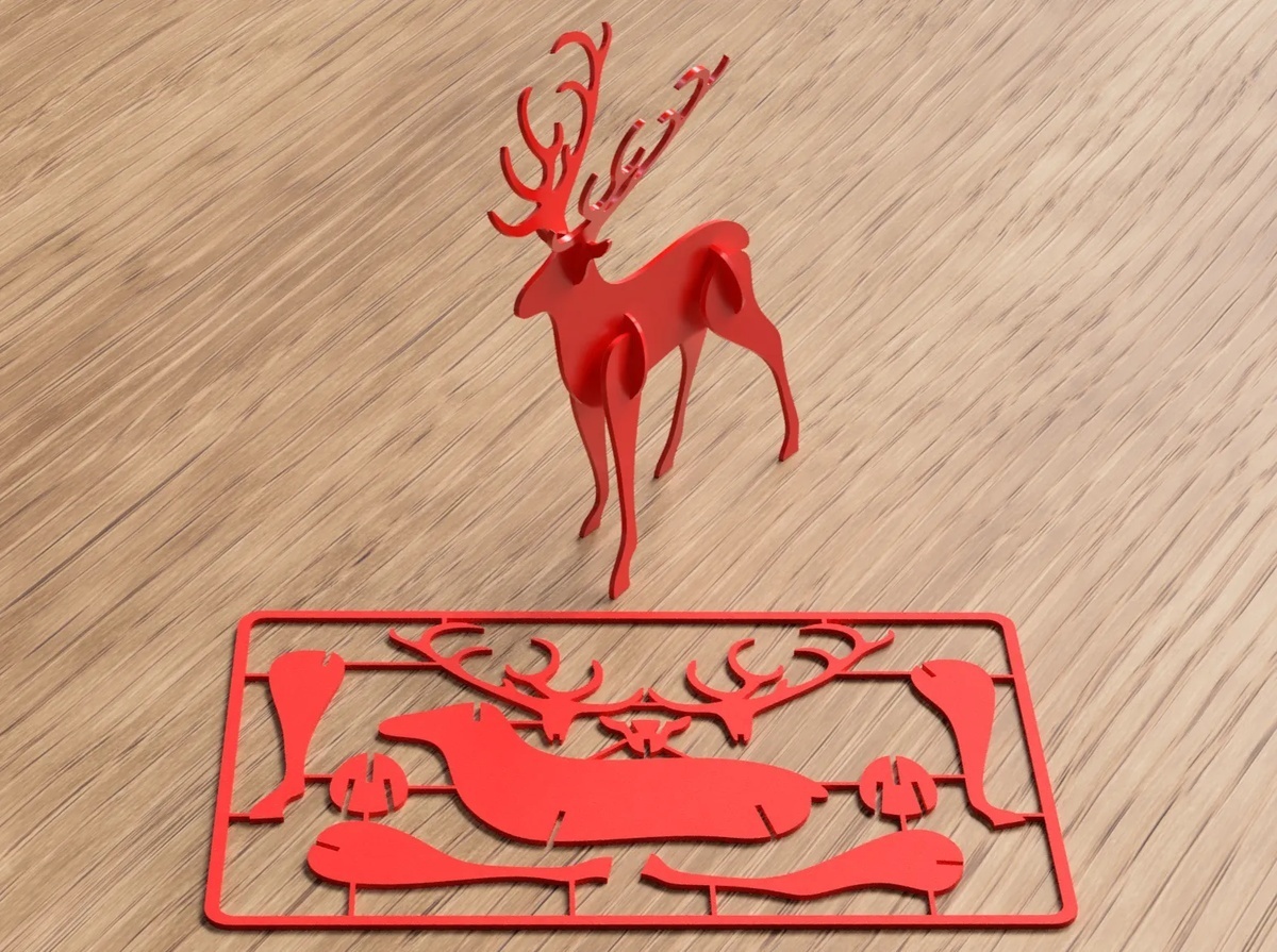 Christmas Deer Kit Card PLA