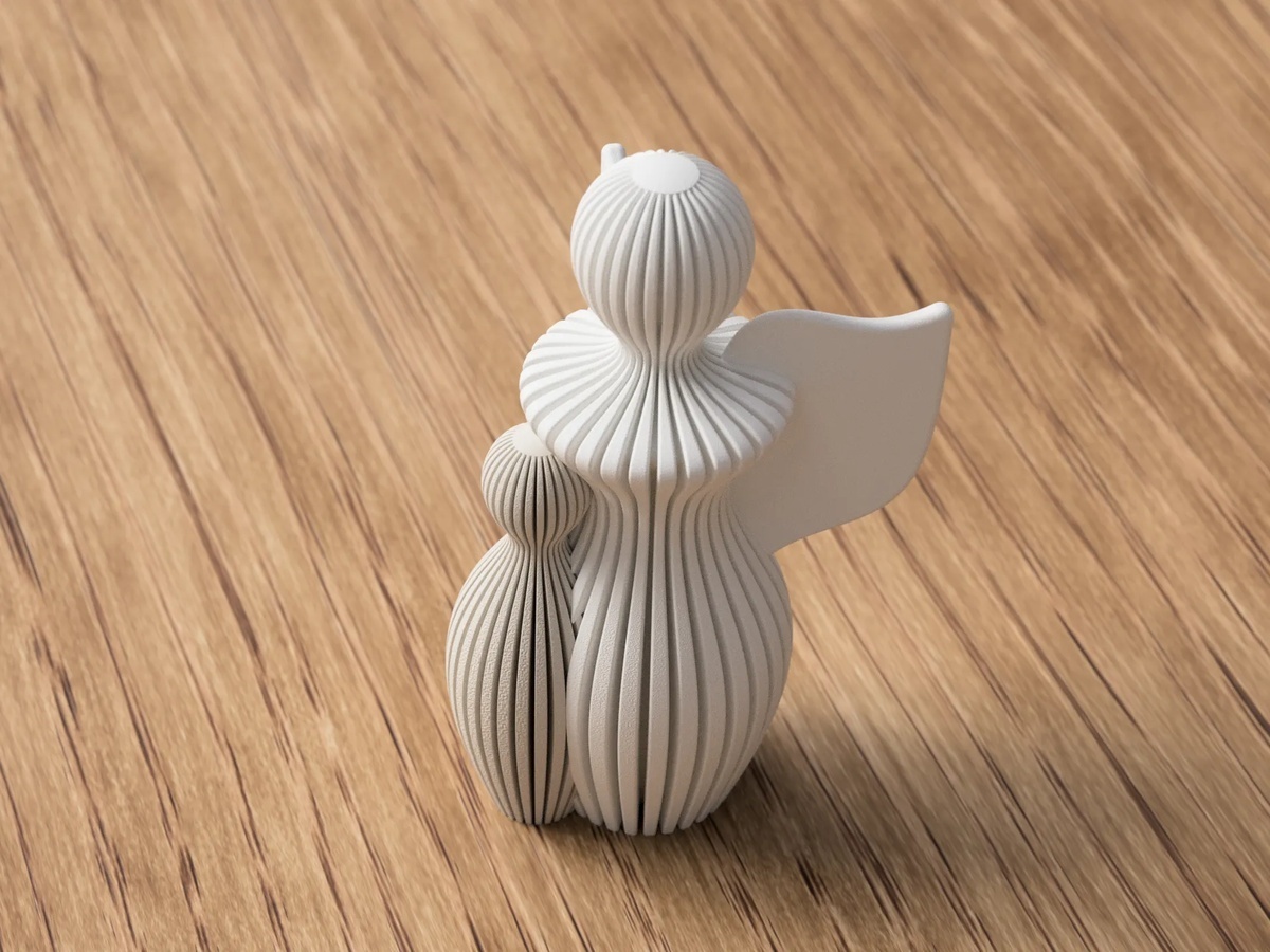 Guardian Angel with Child Statue PLA